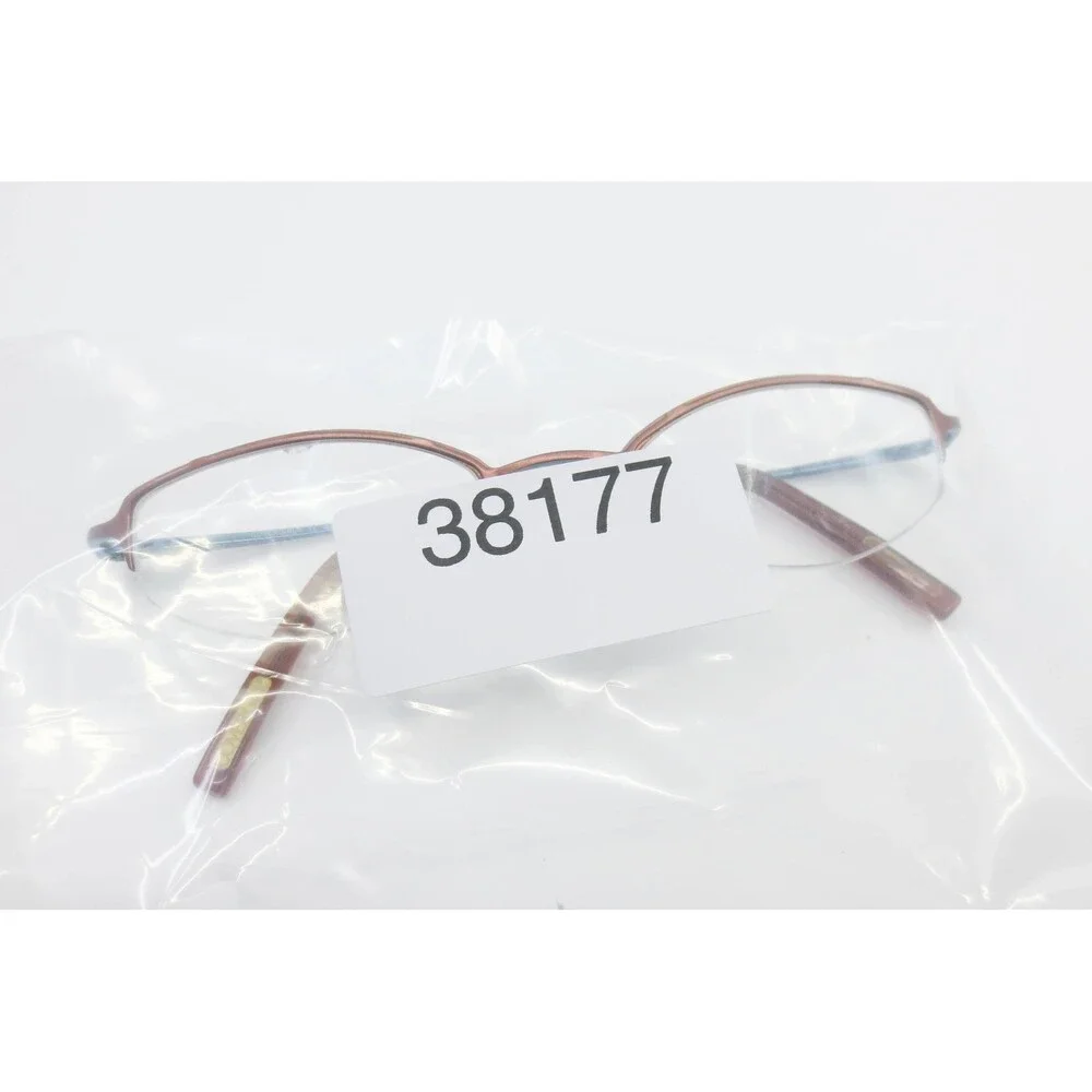 Covergirl CG355 Eyeglasses Brown Blue Semi Rimless Cat Eye Frames 47-20-135